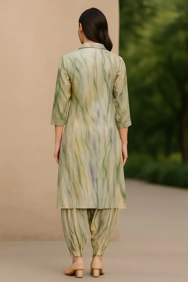 Green_Premium_Viscose_Rayon_Printed_Kurti_&_Patiala_For_Women