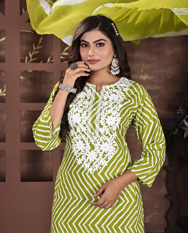 Green_Premium_Viscose_Rayon_Embroidered_Kurta,_Trouser_&_Dupatta_Set_For_Women