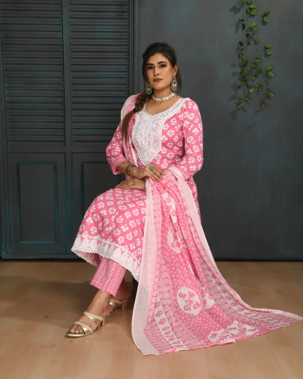Pink_Premium_Rayon_Slub_Embroidered_&_Printed_Kurta,_Trouser_&_Dupatta_Set_For_Women