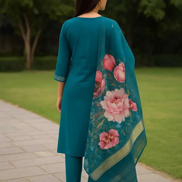 Green_Premium_Roman_Embroidered_Kurta,_Trouser_&_Dupatta_Set_For_Women