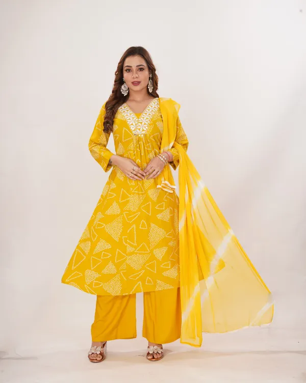 Gold_Premium_Viscose_Rayon_Embroidered_&_Printed_Kurta,_Trouser_&_Dupatta_Set_For_Women