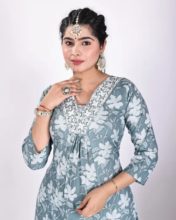 Grey_Premium_Viscose_Rayon_Floral_Print_Kurta,_Trouser_&_Dupatta_Set_For_Women