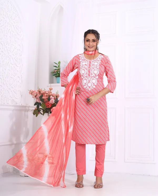 Pink_Premium_Viscose_Rayon_Embroidered_Kurta,_Trouser_&_Dupatta_Set_For_Women