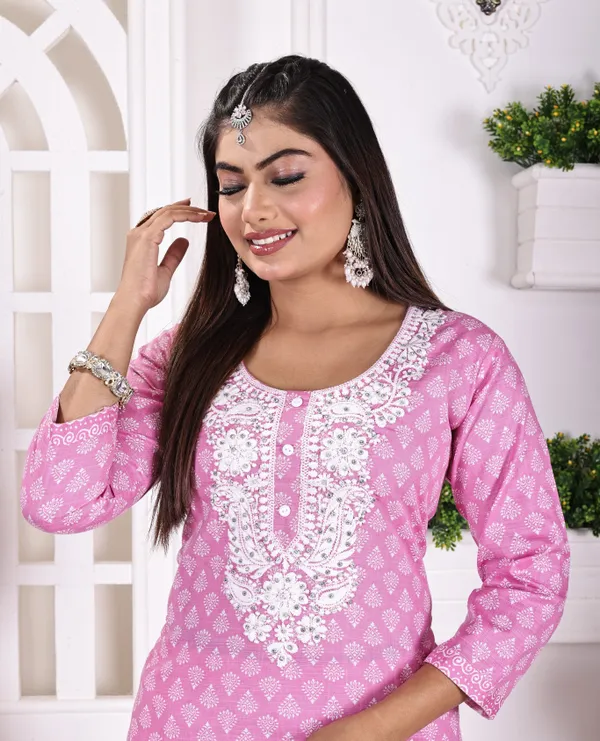 Pink_Premium_Cotton_Slub_Printed_Kurta,_Trouser_&_Dupatta_Set_For_Women