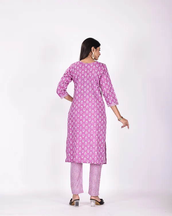 Purple_Premium_Cotton_Slub_Printed_Kurta,_Trouser_&_Dupatta_Set_For_Women