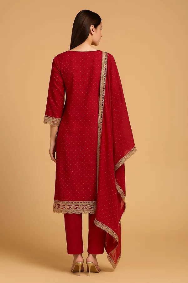 Red_Premium_Vichitra_Embroidered_Kurta,_Trouser_&_Dupatta_Set_For_Women