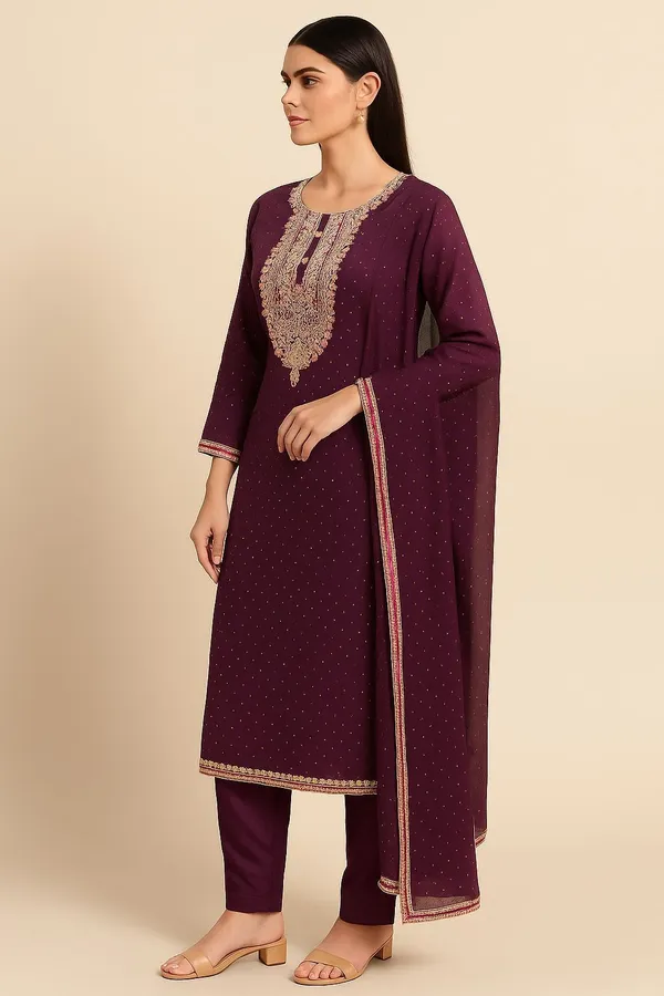 Purple_Premium_Vichitra_Embroidered_Kurta,_Trouser_&_Dupatta_Set_For_Women