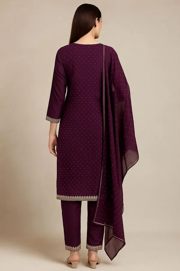 Purple_Premium_Vichitra_Embroidered_Kurta,_Trouser_&_Dupatta_Set_For_Women