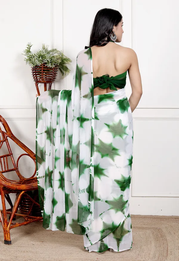 Green_Designer_Pure_Chiffon_&_New_Trendy_Bollywood_Saree_For_Women_(With_Blouse)