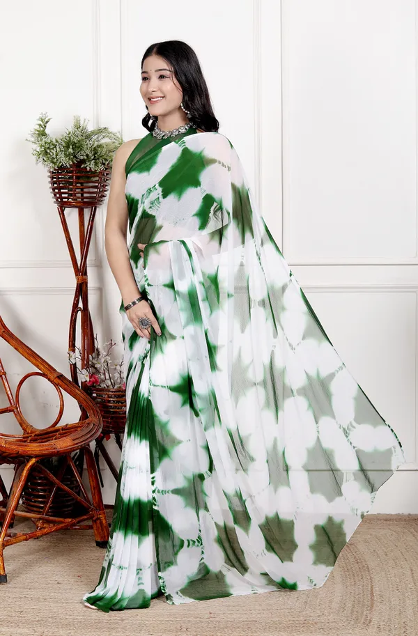 Green_Designer_Pure_Chiffon_&_New_Trendy_Bollywood_Saree_For_Women_(With_Blouse)