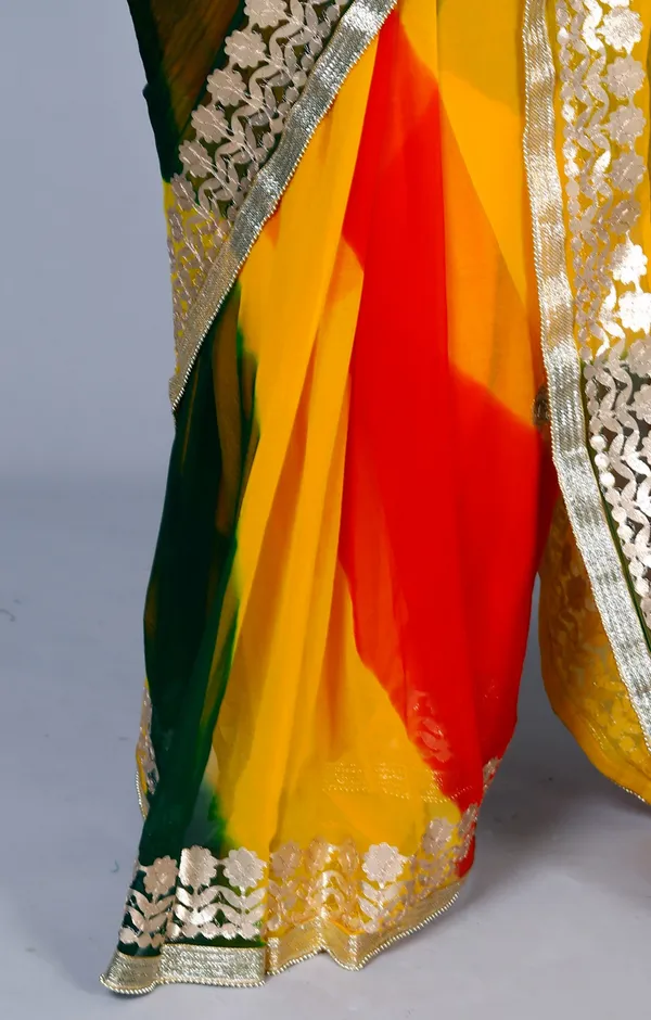 Yellow_Designer_Pure_Chiffon_&_New_Trendy_Bollywood_Saree_For_Women_(With_Blouse)