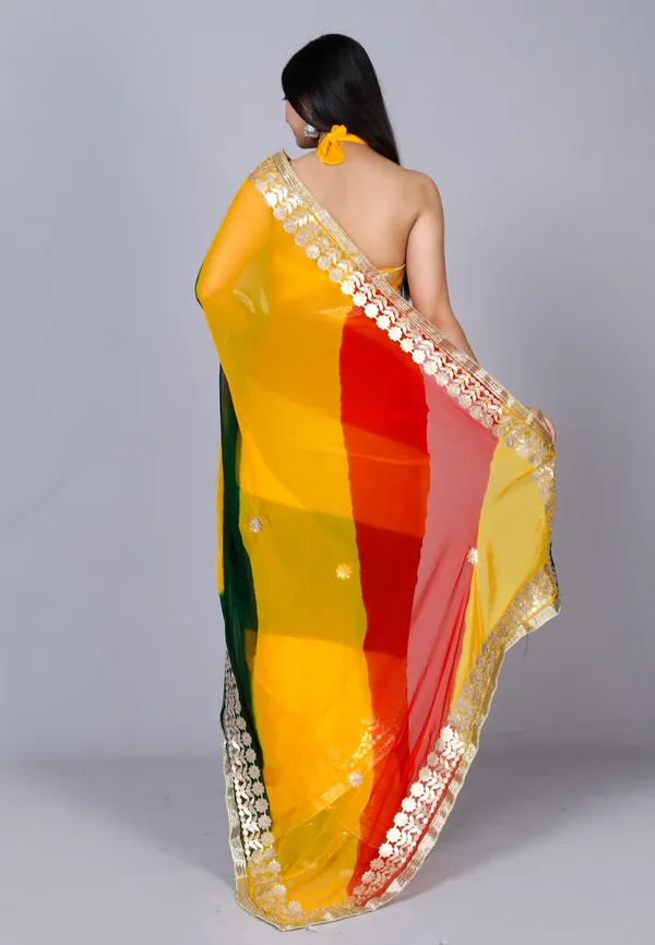 Yellow_Designer_Pure_Chiffon_&_New_Trendy_Bollywood_Saree_For_Women_(With_Blouse)
