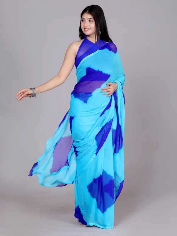 Blue_Designer_Pure_Chiffon_&_New_Trendy_Bollywood_Saree_For_Women_(With_Blouse)