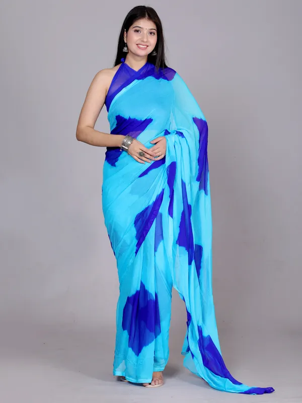 Blue_Designer_Pure_Chiffon_&_New_Trendy_Bollywood_Saree_For_Women_(With_Blouse)