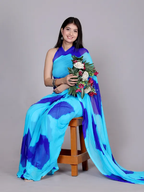 Blue_Designer_Pure_Chiffon_&_New_Trendy_Bollywood_Saree_For_Women_(With_Blouse)