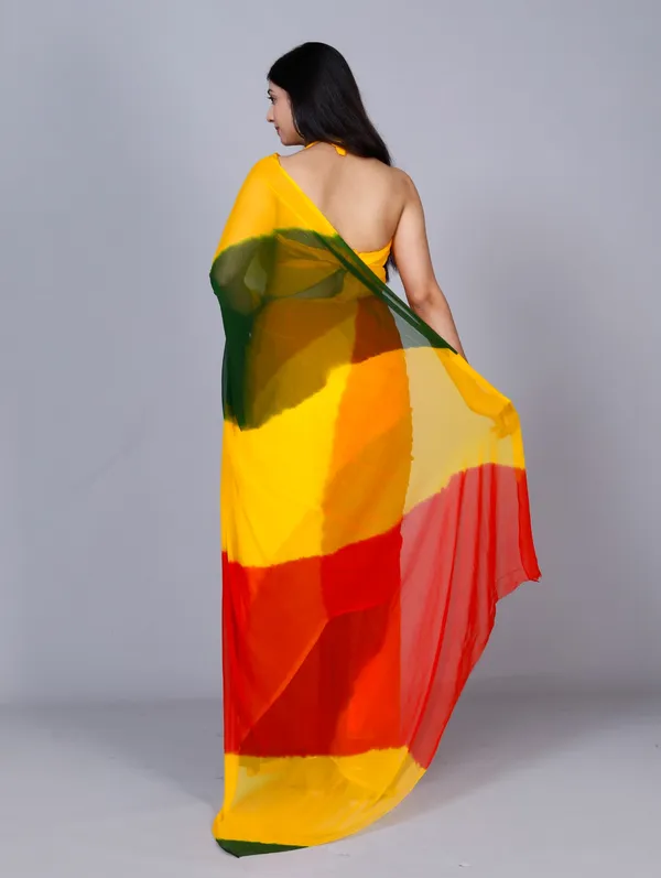 Green_Designer_Pure_Chiffon_&_New_Trendy_Bollywood_Saree_For_Women_(With_Blouse)