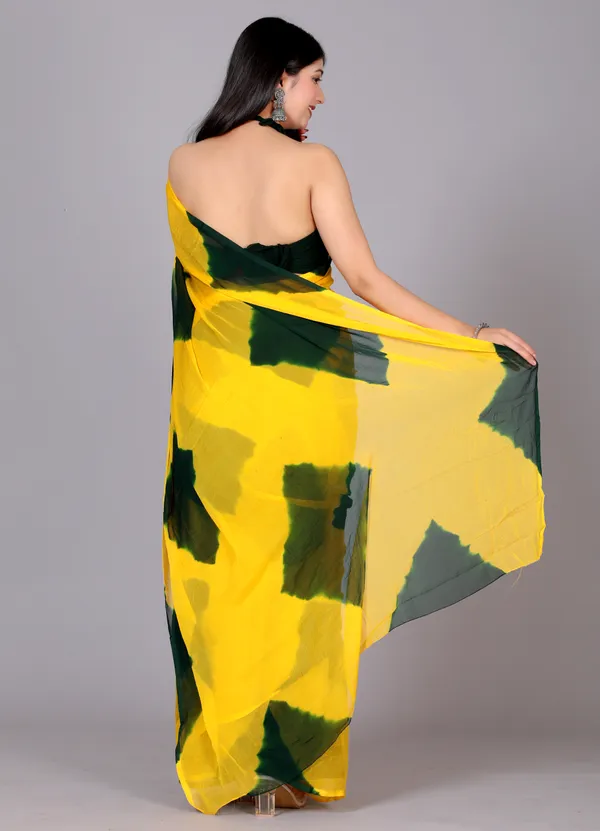 Green_Designer_Pure_Chiffon_&_New_Trendy_Bollywood_Saree_For_Women_(With_Blouse)