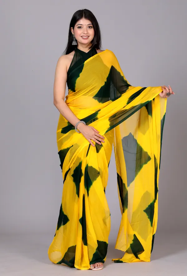 Green_Designer_Pure_Chiffon_&_New_Trendy_Bollywood_Saree_For_Women_(With_Blouse)