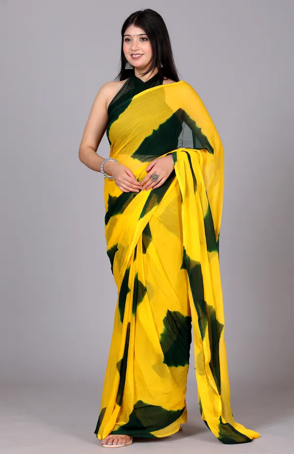 Green_Designer_Pure_Chiffon_&_New_Trendy_Bollywood_Saree_For_Women_(With_Blouse)