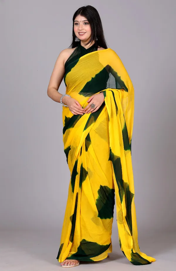 Green_Designer_Pure_Chiffon_&_New_Trendy_Bollywood_Saree_For_Women_(With_Blouse)