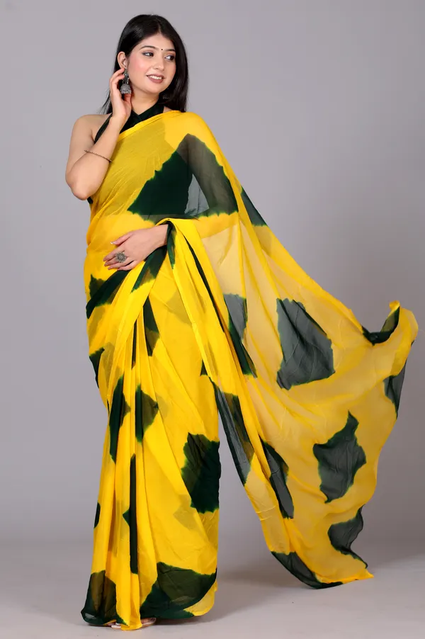 Green_Designer_Pure_Chiffon_&_New_Trendy_Bollywood_Saree_For_Women_(With_Blouse)