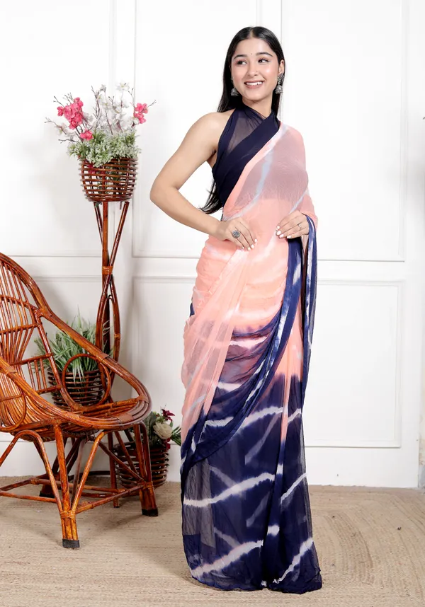 Blue_Designer_Pure_Chiffon_&_New_Trendy_Bollywood_Saree_For_Women_(With_Blouse)