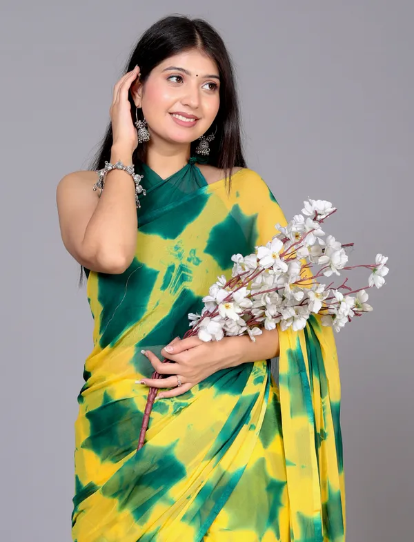 Yellow_Designer_Pure_Chiffon_&_New_Trendy_Bollywood_Saree_For_Women_(With_Blouse)