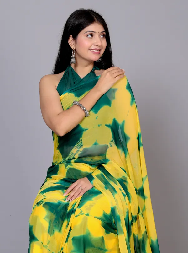 Yellow_Designer_Pure_Chiffon_&_New_Trendy_Bollywood_Saree_For_Women_(With_Blouse)