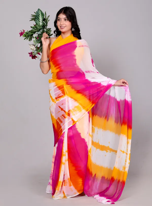Yellow_Designer_Pure_Chiffon_&_New_Trendy_Bollywood_Saree_For_Women_(With_Blouse)