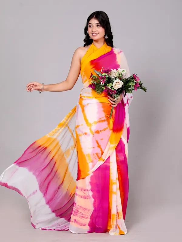 Yellow_Designer_Pure_Chiffon_&_New_Trendy_Bollywood_Saree_For_Women_(With_Blouse)
