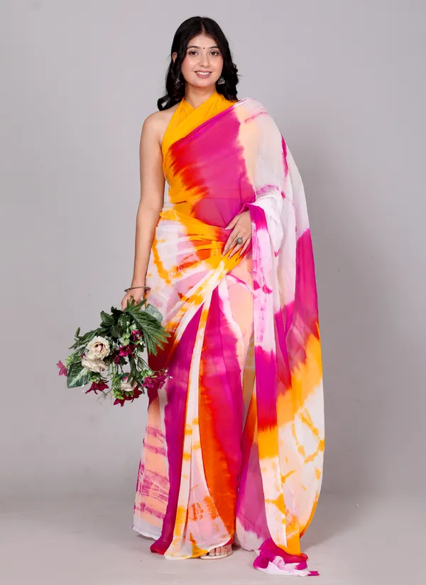 Yellow_Designer_Pure_Chiffon_&_New_Trendy_Bollywood_Saree_For_Women_(With_Blouse)