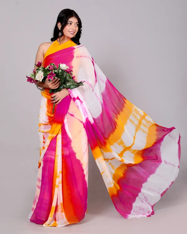 Yellow_Designer_Pure_Chiffon_&_New_Trendy_Bollywood_Saree_For_Women_(With_Blouse)