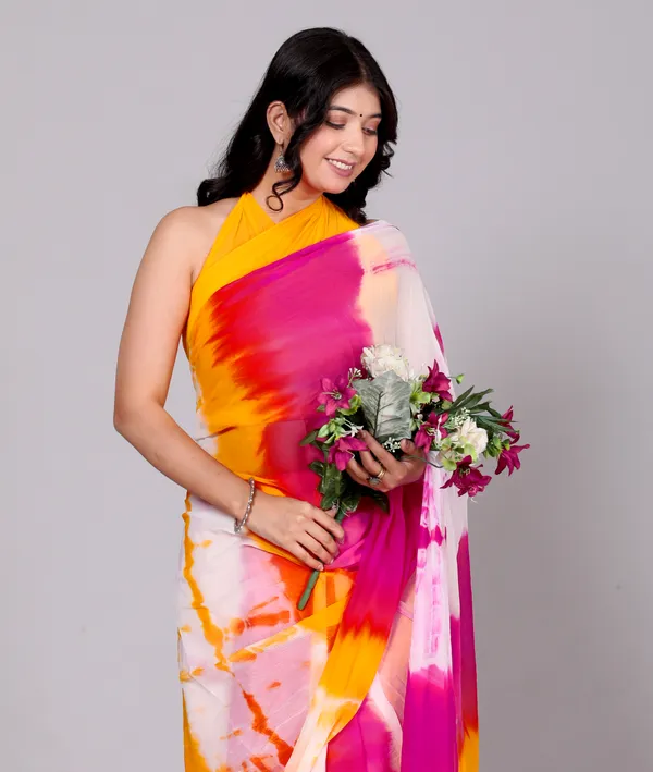 Yellow_Designer_Pure_Chiffon_&_New_Trendy_Bollywood_Saree_For_Women_(With_Blouse)