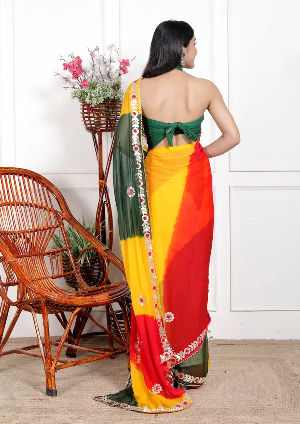 Yellow_Designer_Pure_Chiffon_&_New_Trendy_Bollywood_Saree_For_Women_(With_Blouse)