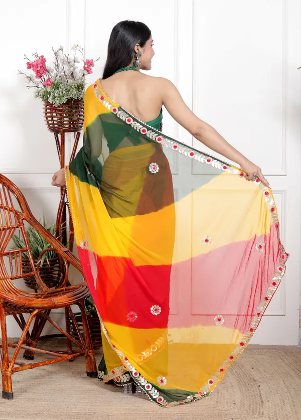 Yellow_Designer_Pure_Chiffon_&_New_Trendy_Bollywood_Saree_For_Women_(With_Blouse)