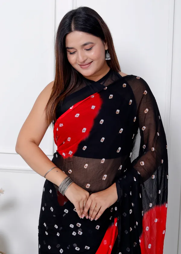 Black_Designer_Pure_Chiffon_&_New_Trendy_Bollywood_Saree_For_Women_(With_Blouse)