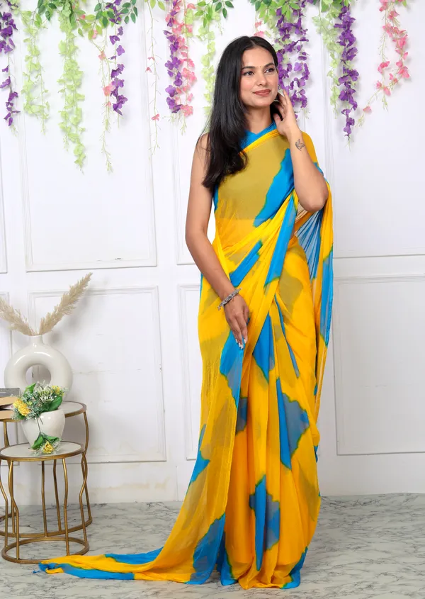 Yellow_Designer_Pure_Chiffon_&_New_Trendy_Bollywood_Saree_For_Women_(With_Blouse)