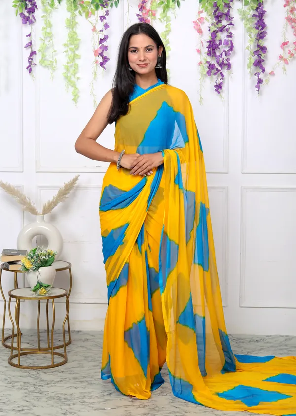 Yellow_Designer_Pure_Chiffon_&_New_Trendy_Bollywood_Saree_For_Women_(With_Blouse)