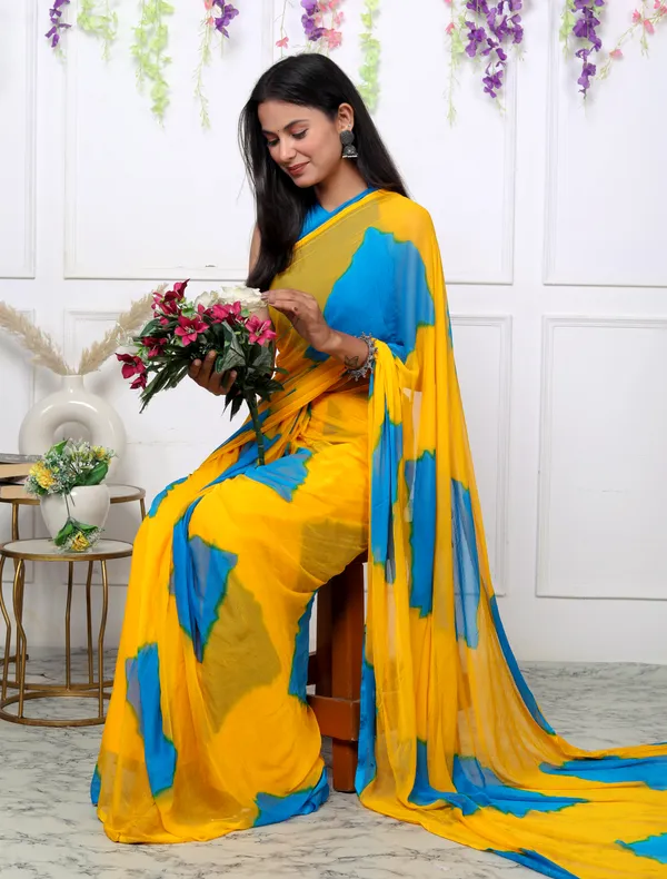 Yellow_Designer_Pure_Chiffon_&_New_Trendy_Bollywood_Saree_For_Women_(With_Blouse)