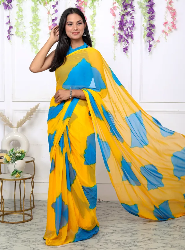 Yellow_Designer_Pure_Chiffon_&_New_Trendy_Bollywood_Saree_For_Women_(With_Blouse)