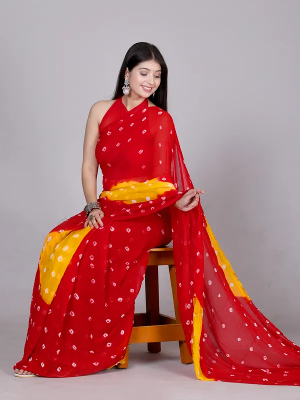 Red_Designer_Pure_Chiffon_&_New_Trendy_Bollywood_Saree_For_Women_(With_Blouse)