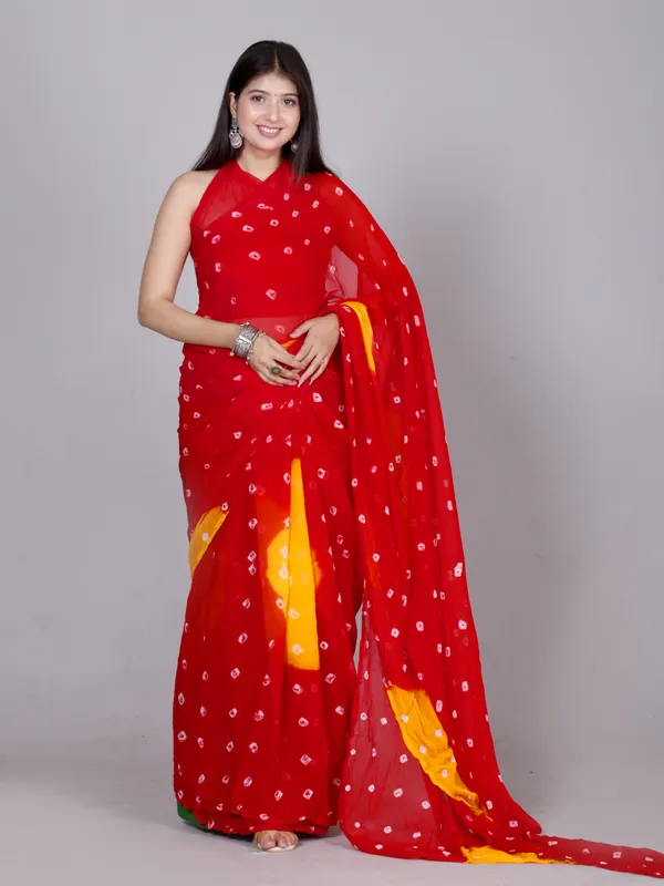 Red_Designer_Pure_Chiffon_&_New_Trendy_Bollywood_Saree_For_Women_(With_Blouse)