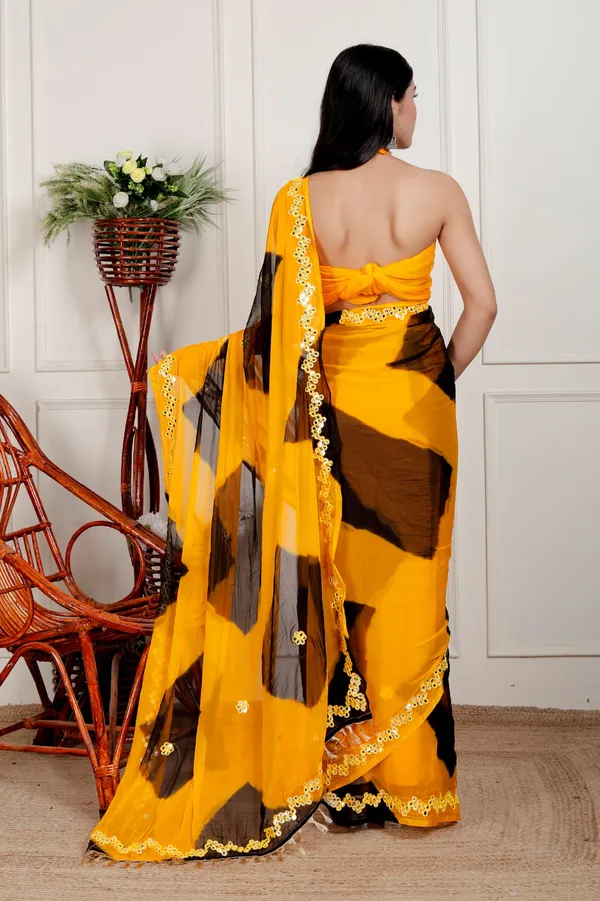 Yellow_Designer_Pure_Chiffon_&_New_Trendy_Bollywood_Saree_For_Women_(With_Blouse)