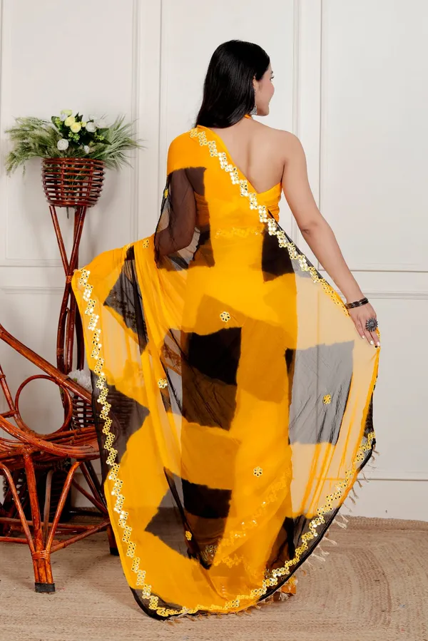 Yellow_Designer_Pure_Chiffon_&_New_Trendy_Bollywood_Saree_For_Women_(With_Blouse)