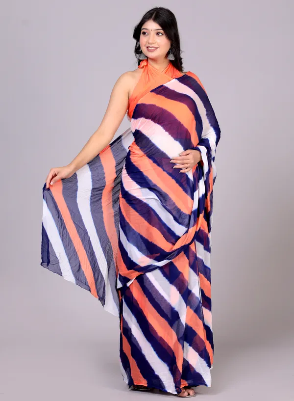 Blue_Designer_Pure_Chiffon_&_New_Trendy_Bollywood_Saree_For_Women_(With_Blouse)