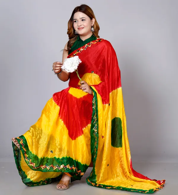 Yellow_Designer_Pure_Chiffon_&_New_Trendy_Bollywood_Saree_For_Women_(With_Blouse)