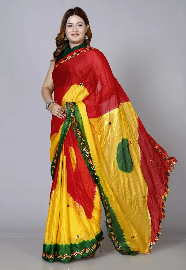 Yellow_Designer_Pure_Chiffon_&_New_Trendy_Bollywood_Saree_For_Women_(With_Blouse)