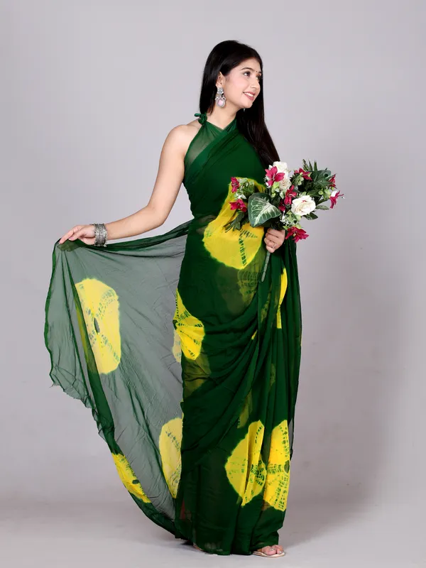 Green_Designer_Pure_Chiffon_&_New_Trendy_Bollywood_Saree_For_Women_(With_Blouse)