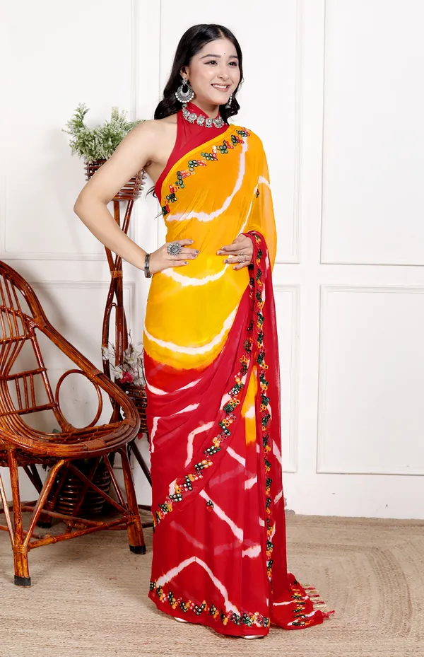 Yellow_Designer_Pure_Chiffon_&_New_Trendy_Bollywood_Saree_For_Women_(With_Blouse)