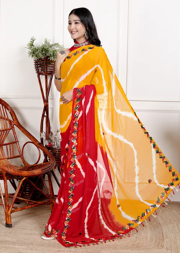 Yellow_Designer_Pure_Chiffon_&_New_Trendy_Bollywood_Saree_For_Women_(With_Blouse)